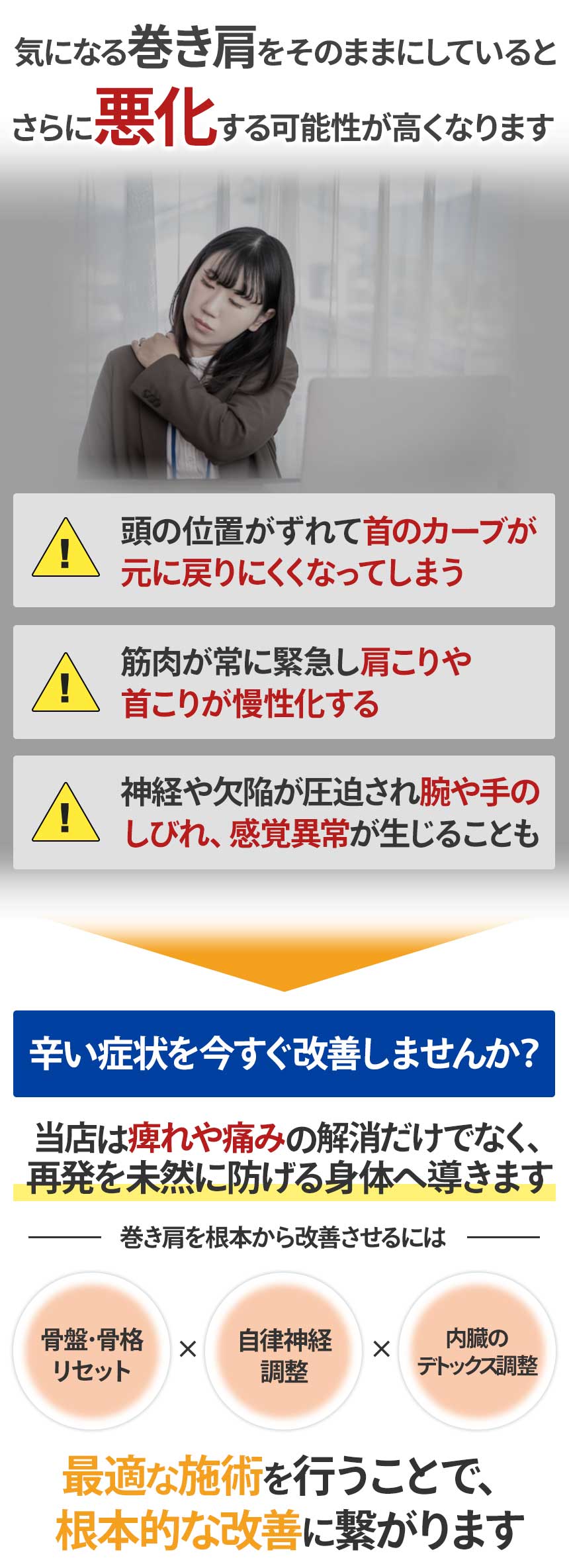 巻き肩